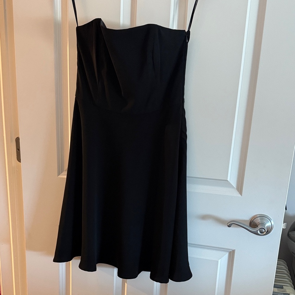 Banana Republic Strapless corseted A-line Black Dress